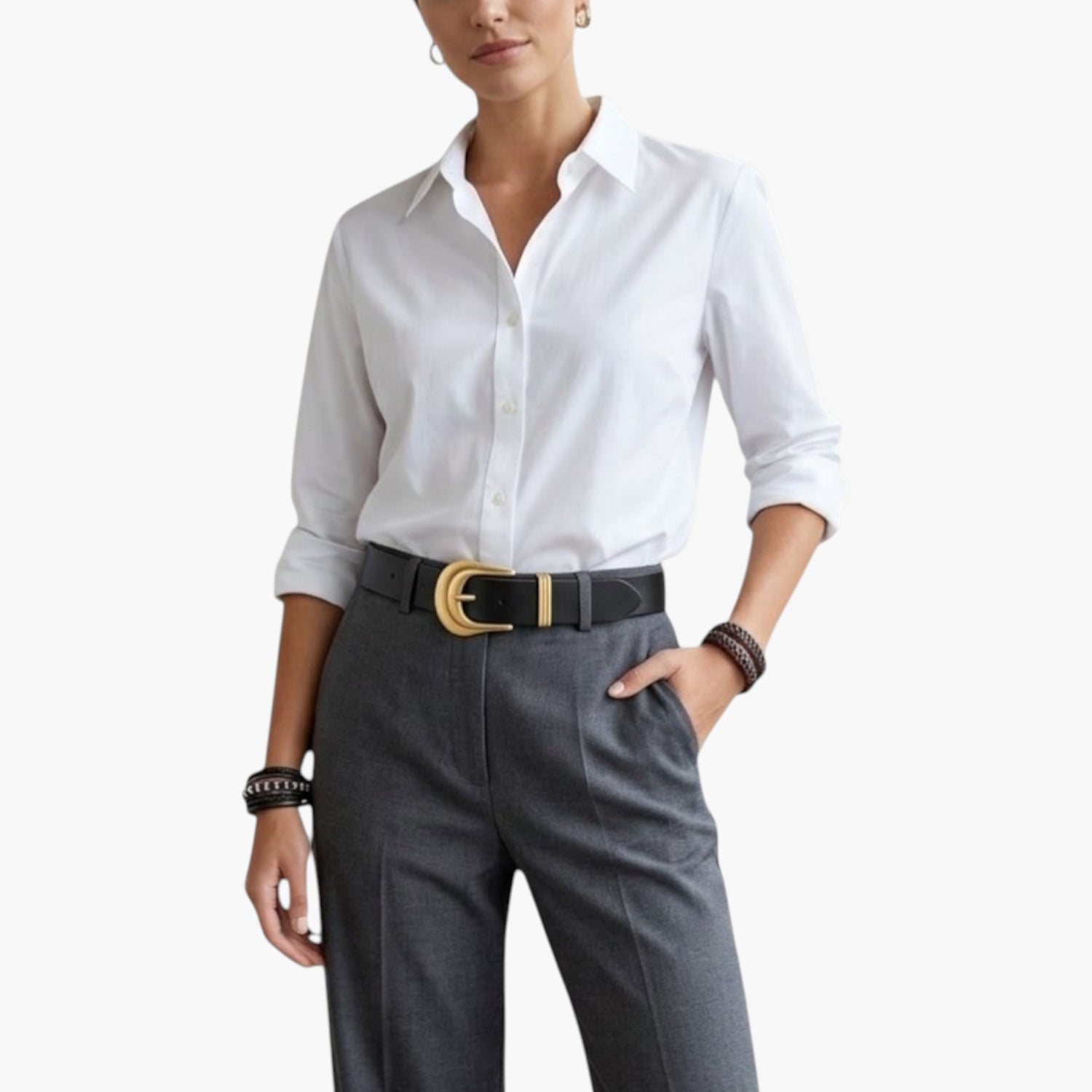 Cinto Retrô em Pele Genuína para Mulher