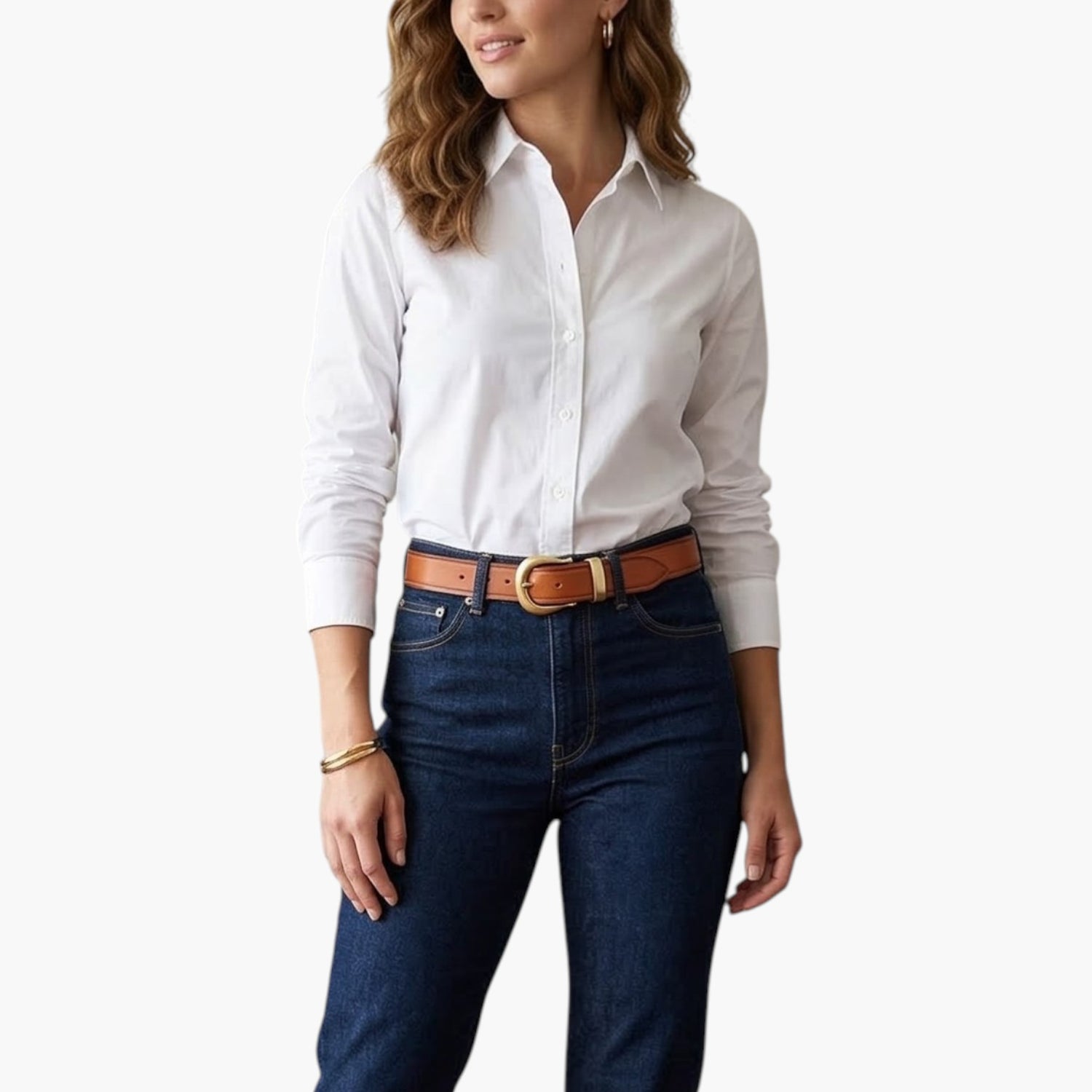 Cinto Retrô em Pele Genuína para Mulher