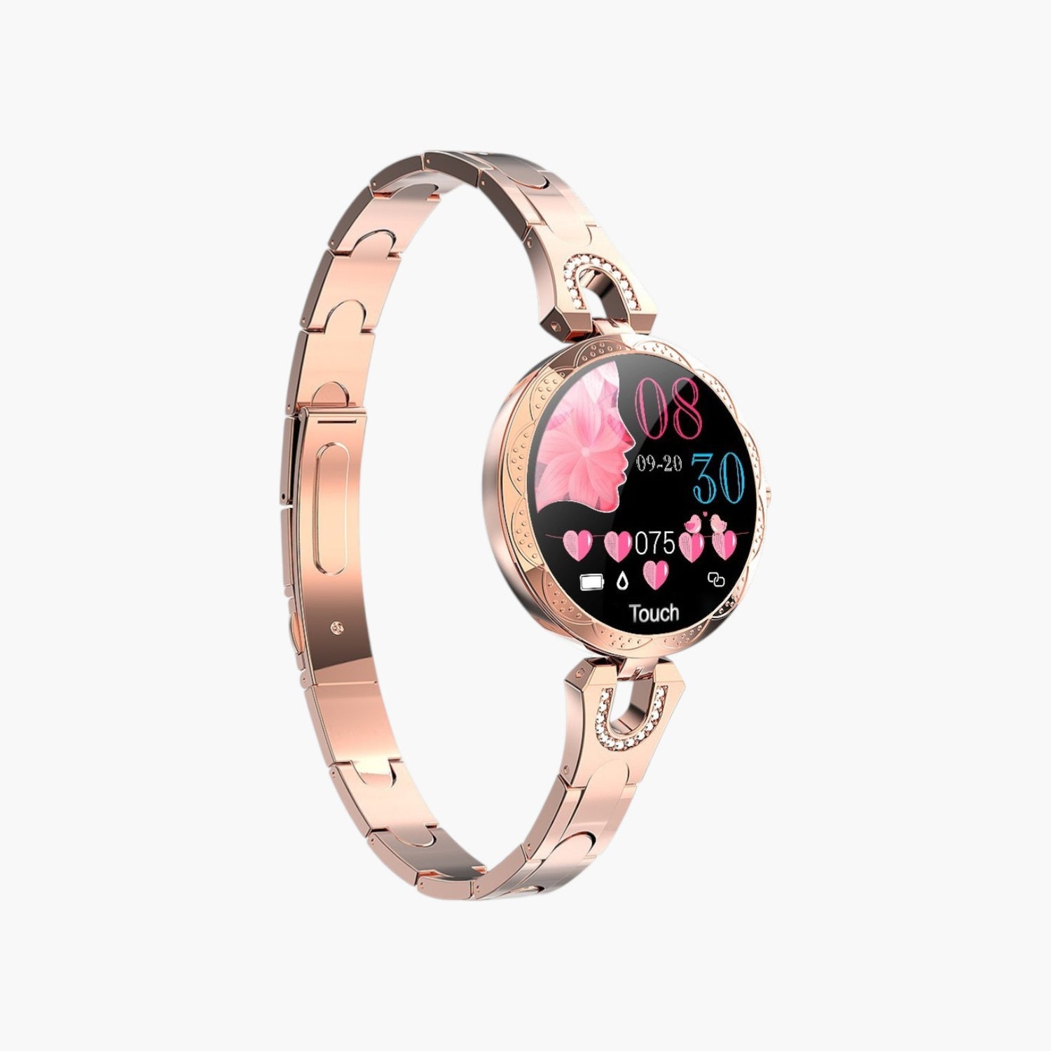 Smartwatch Feminino Elegante com Monitorização de Saúde