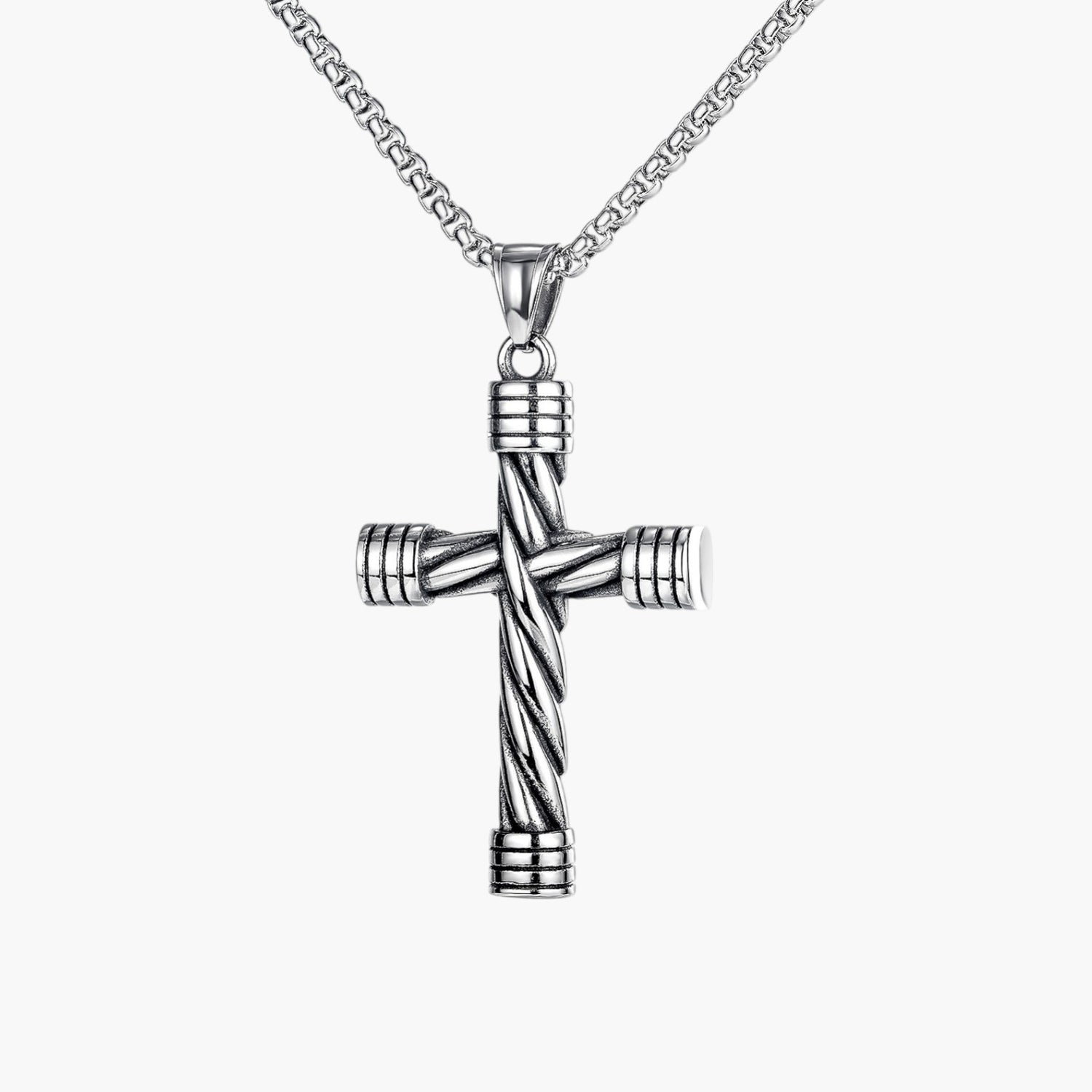 Colar Cruz em Aço Inoxidável
