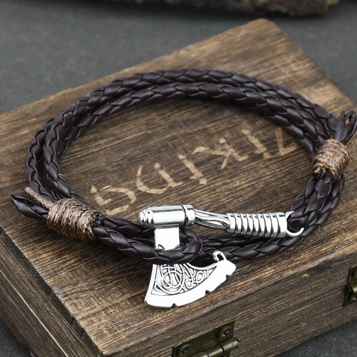 Pulseira Viking de Couro