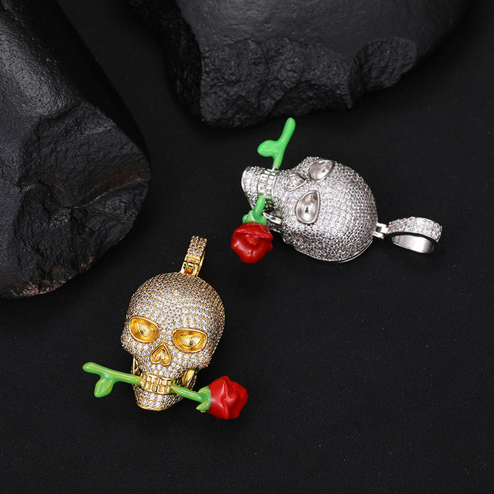 Colar Skull com Zircónia