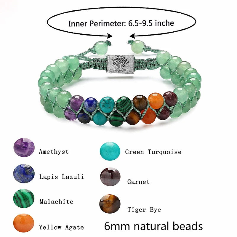 Pulseira Yoga Chakra em Pedra Natural