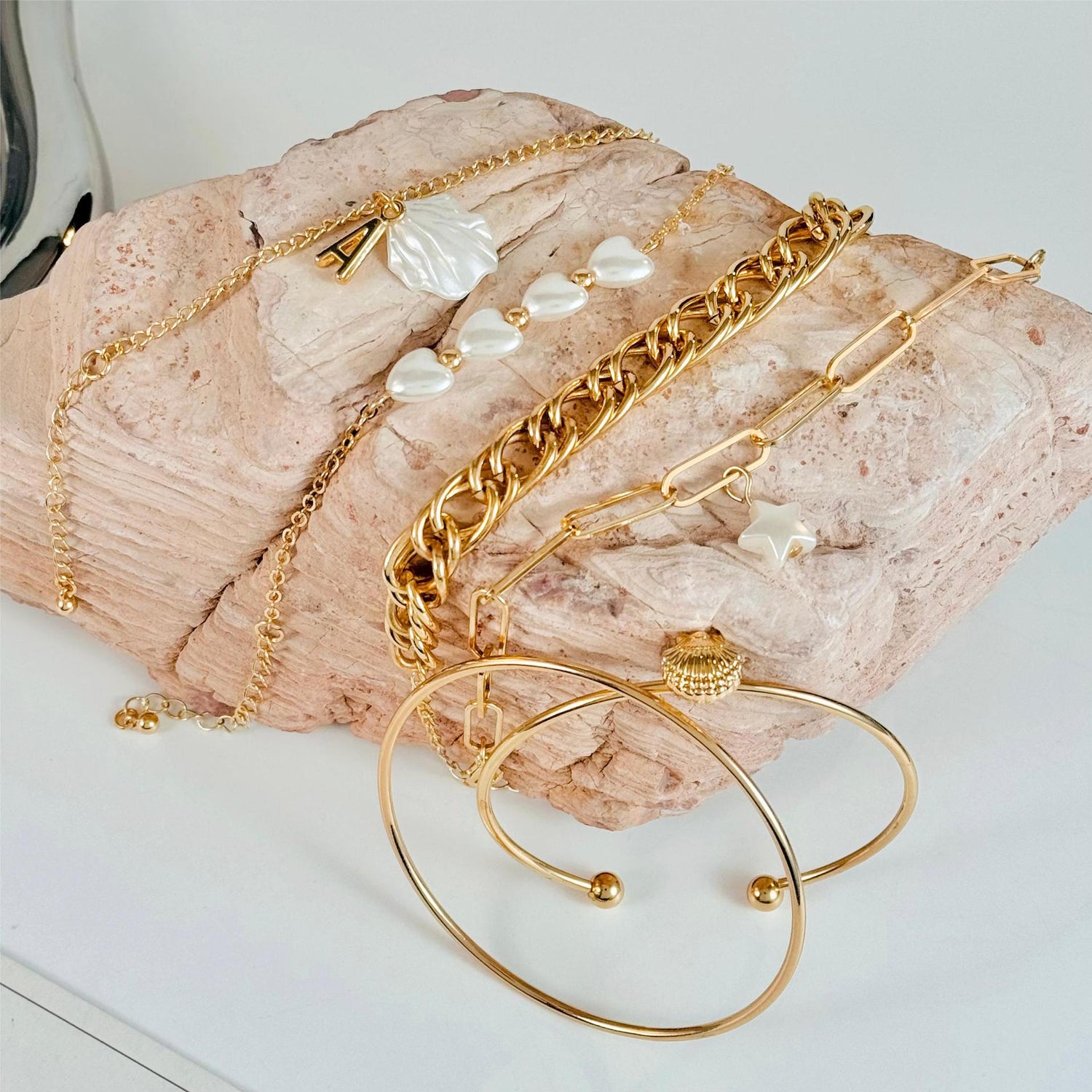 Conjunto de 6 Pulseiras Minimalistas