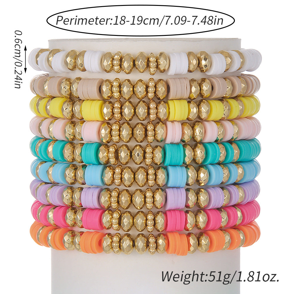 Conjunto de 9 Pulseiras Boêmia