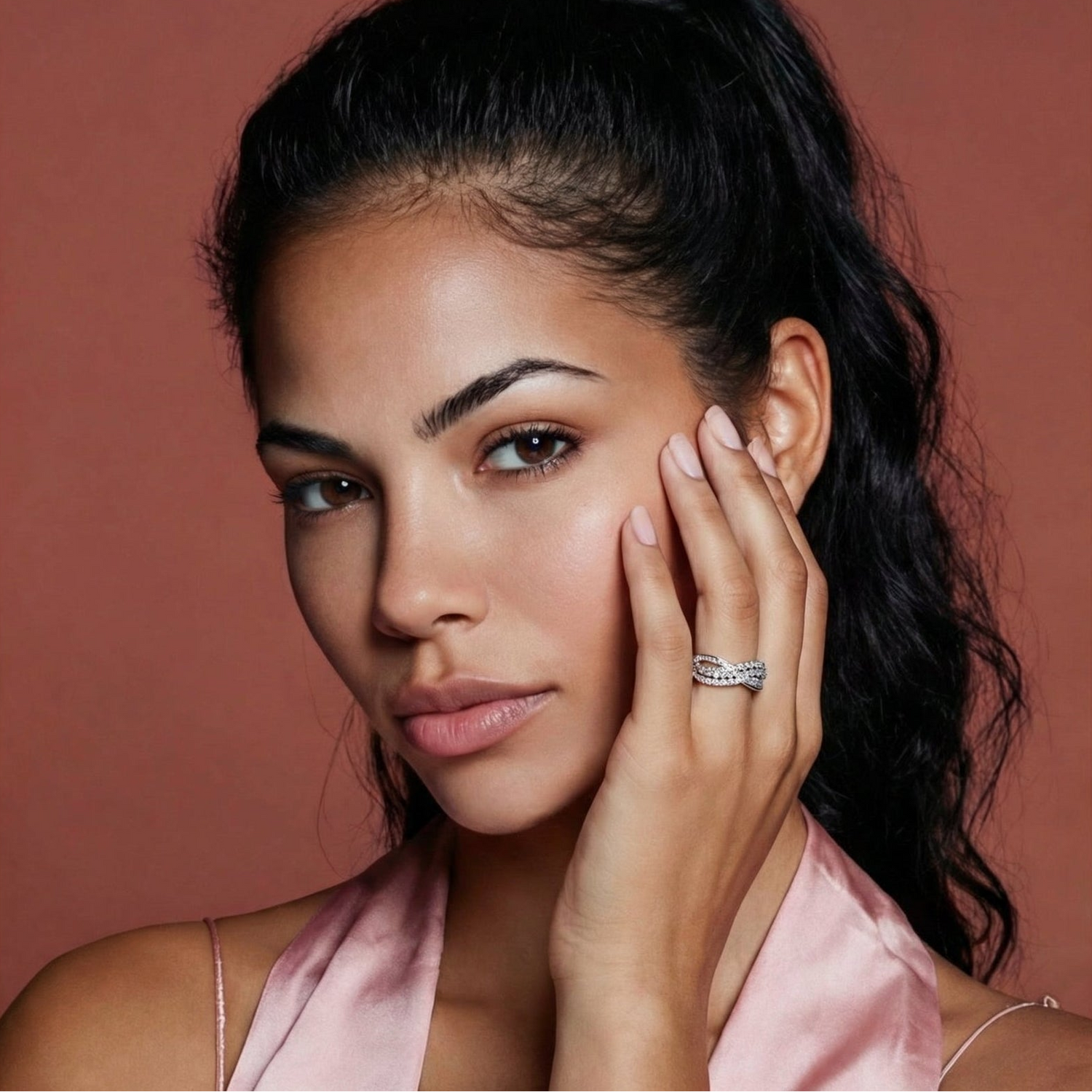 Anel Infinito Cruzado