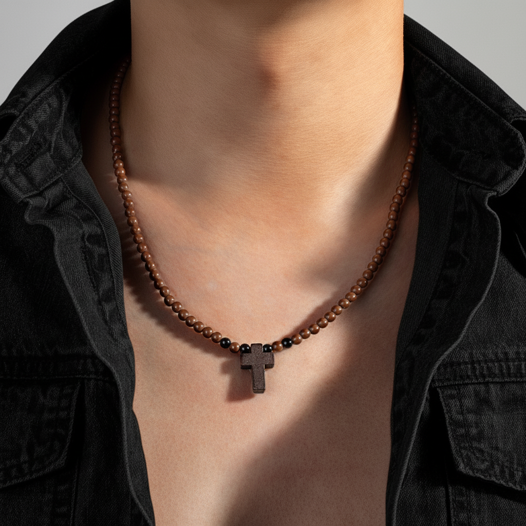 Conjunto de Colar e Pulseira Artesanais em Contas