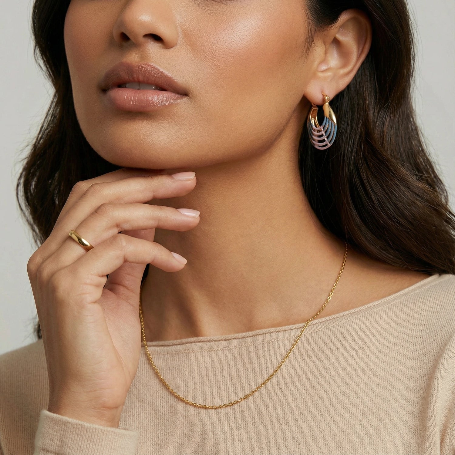 Brincos Argola Sunrise Ripple