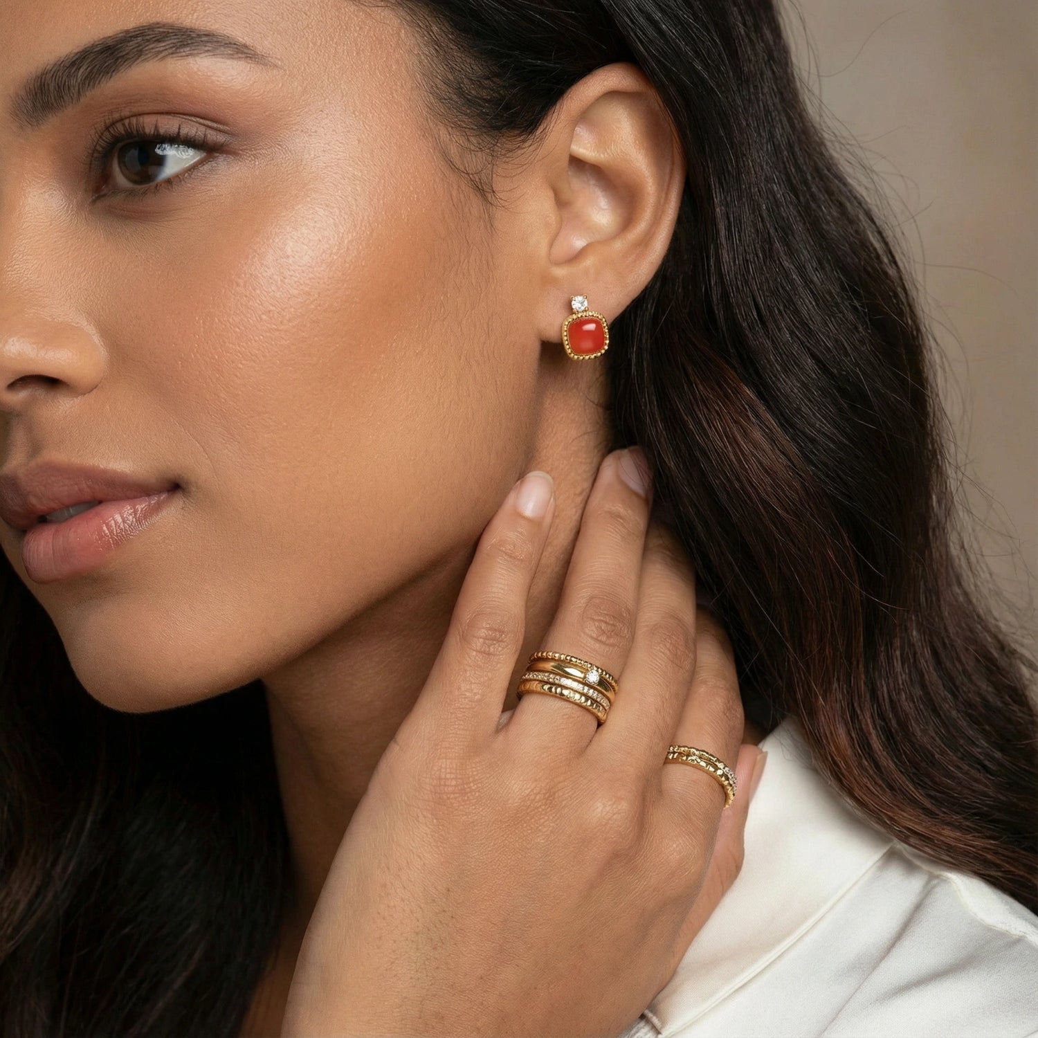 Brincos Heritage Agate