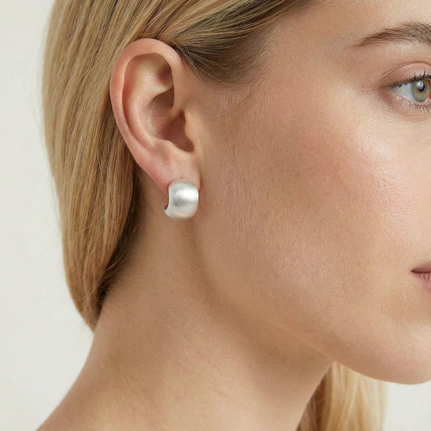 Brincos de Prata Escovada