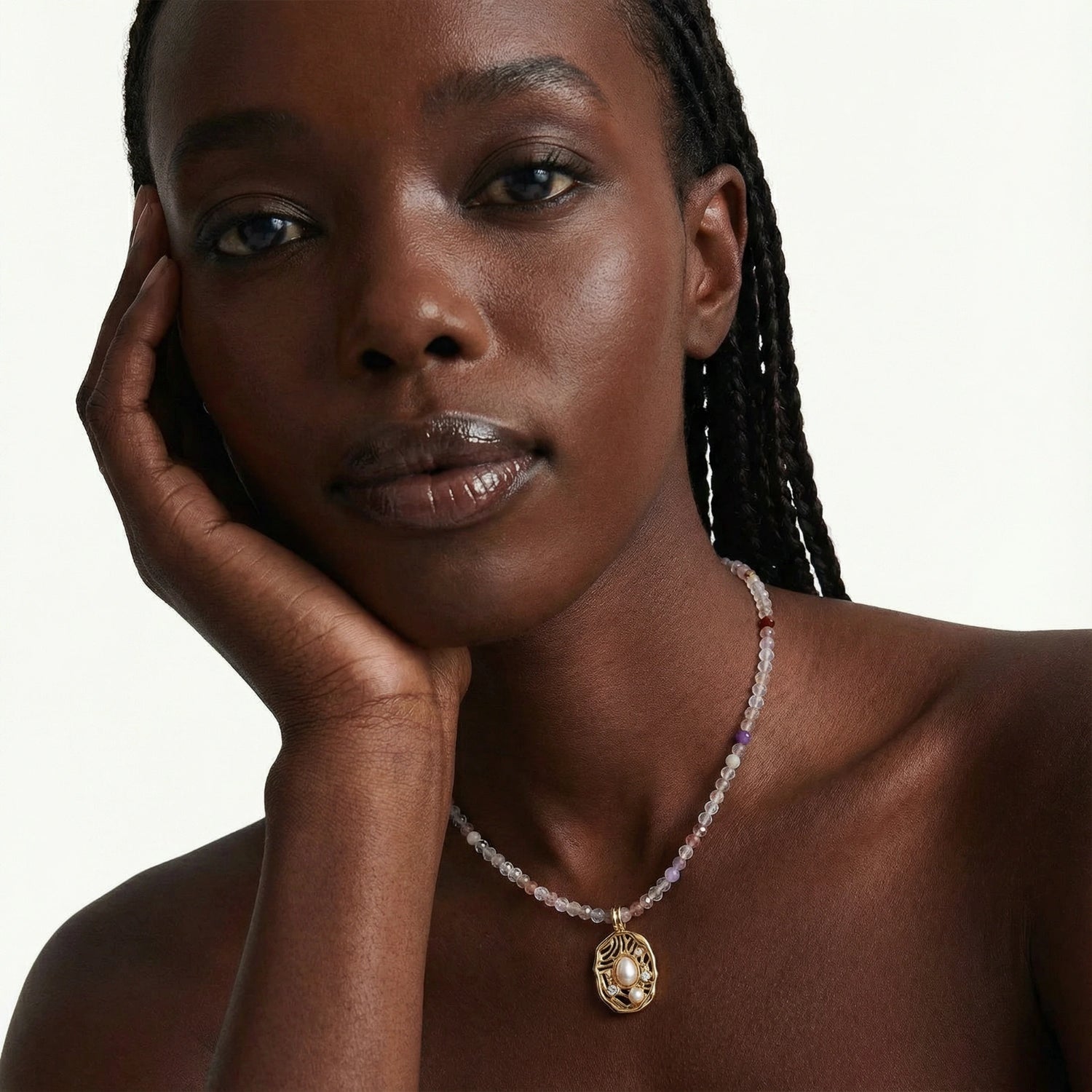 Colar Jardim Místico com Pedras Preciosas