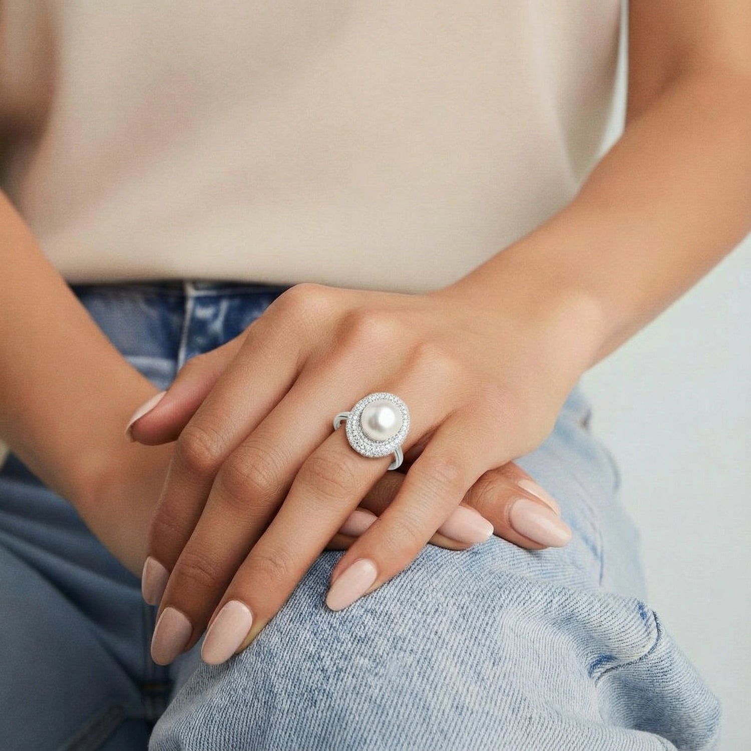 Anel Constelação de Pérola