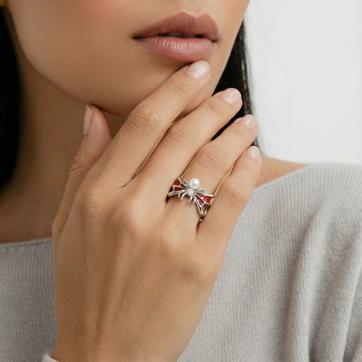 Anel Aranha Carmesim