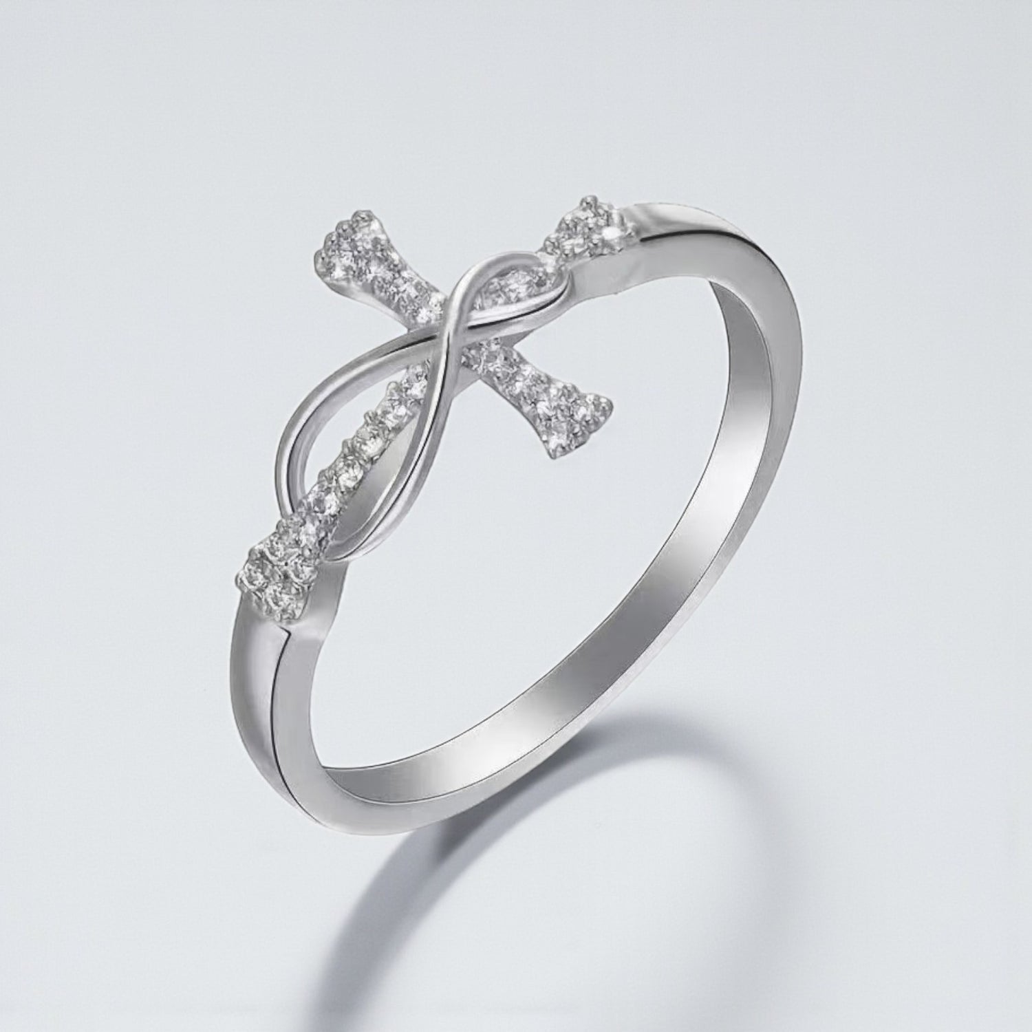 Anel Cruz e Infinito com Zircónias