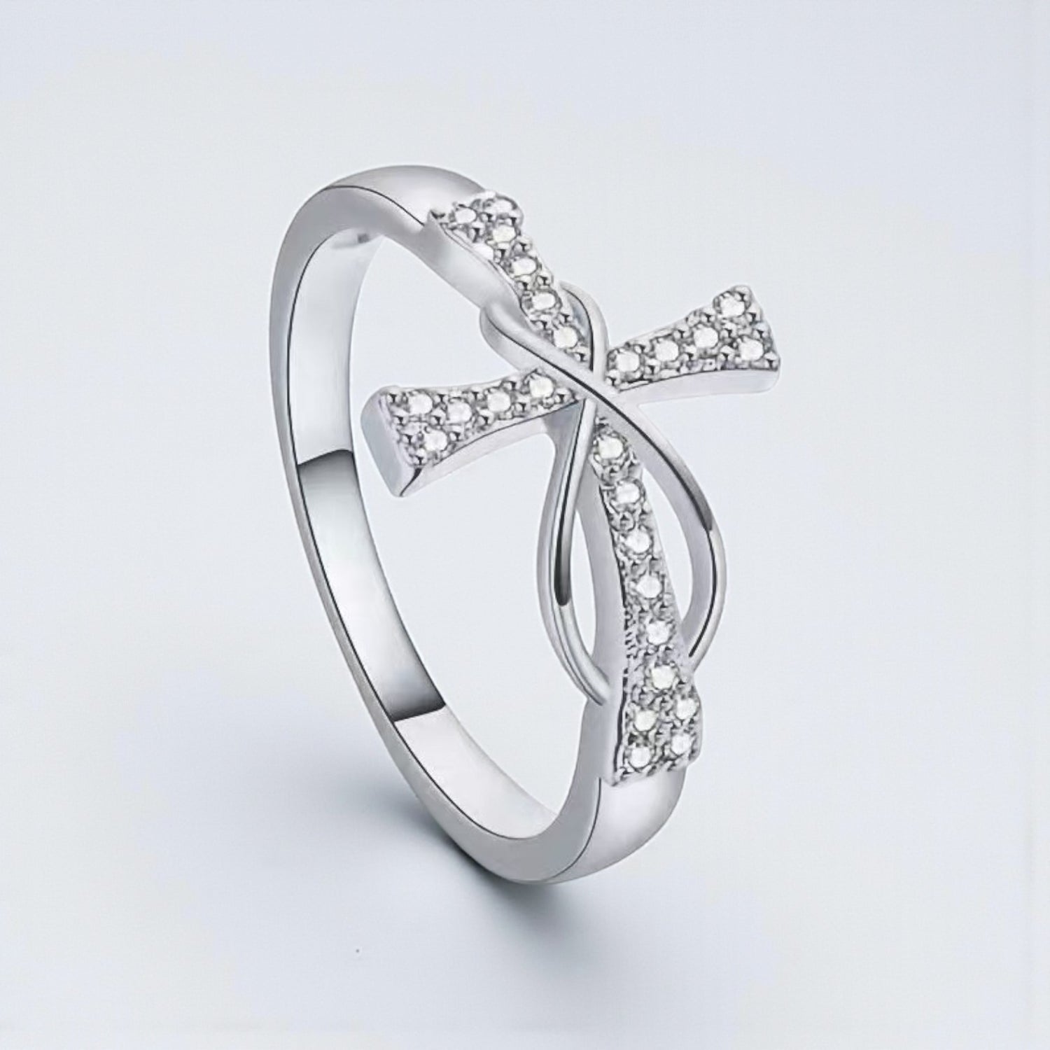 Anel Cruz e Infinito com Zircónias