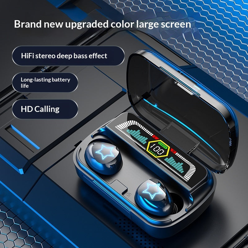 Auriculares Bluetooth AS07 com Cancelamento de Ruído e Estojo Power Bank