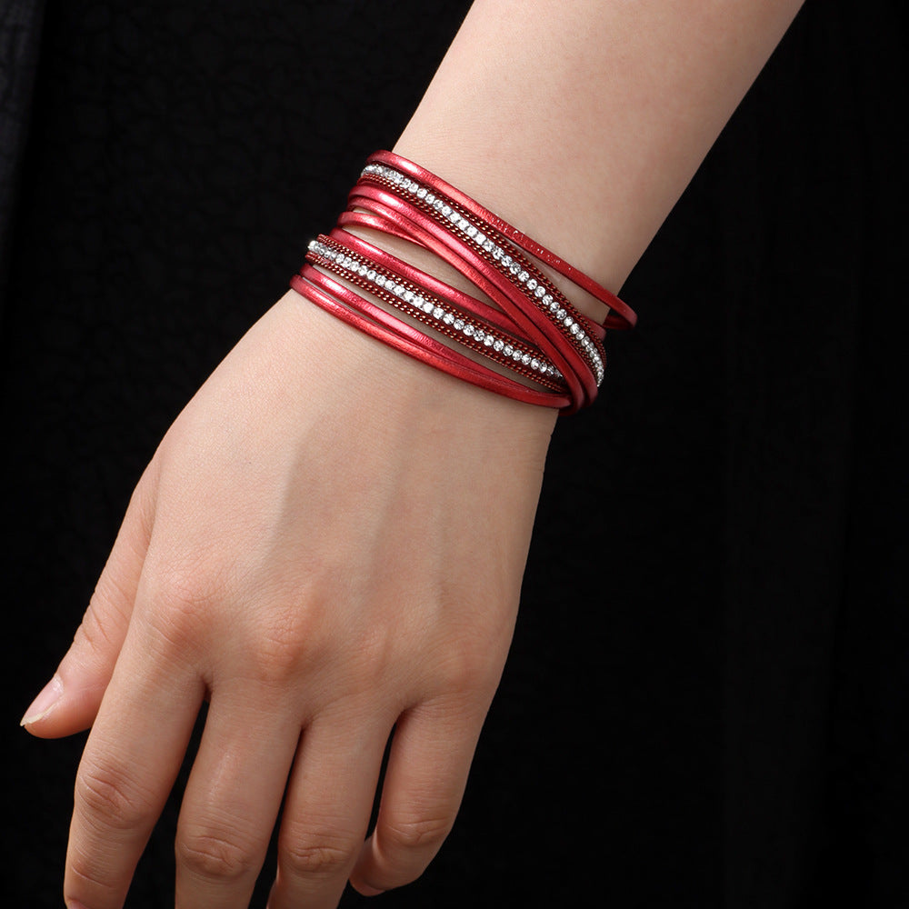 Pulseira Boêmia de Couro