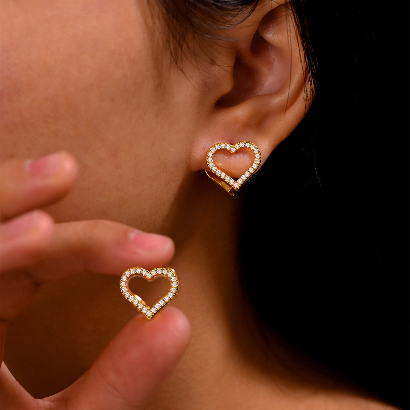 Stainless Steel Heart Earrings