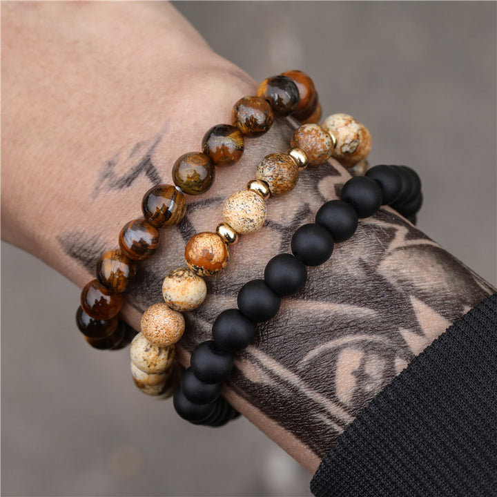 Conjunto de Pulseiras em Pedra Natural