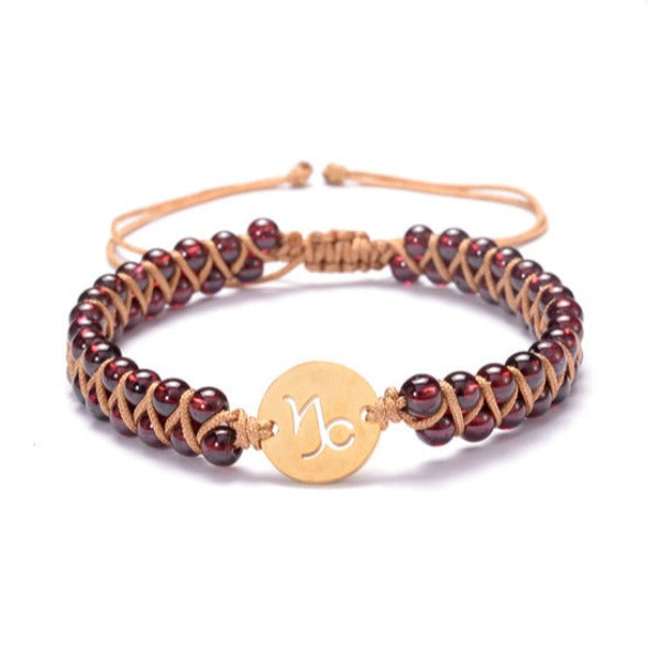 Pulseira Zodíaco em Pedra Natural