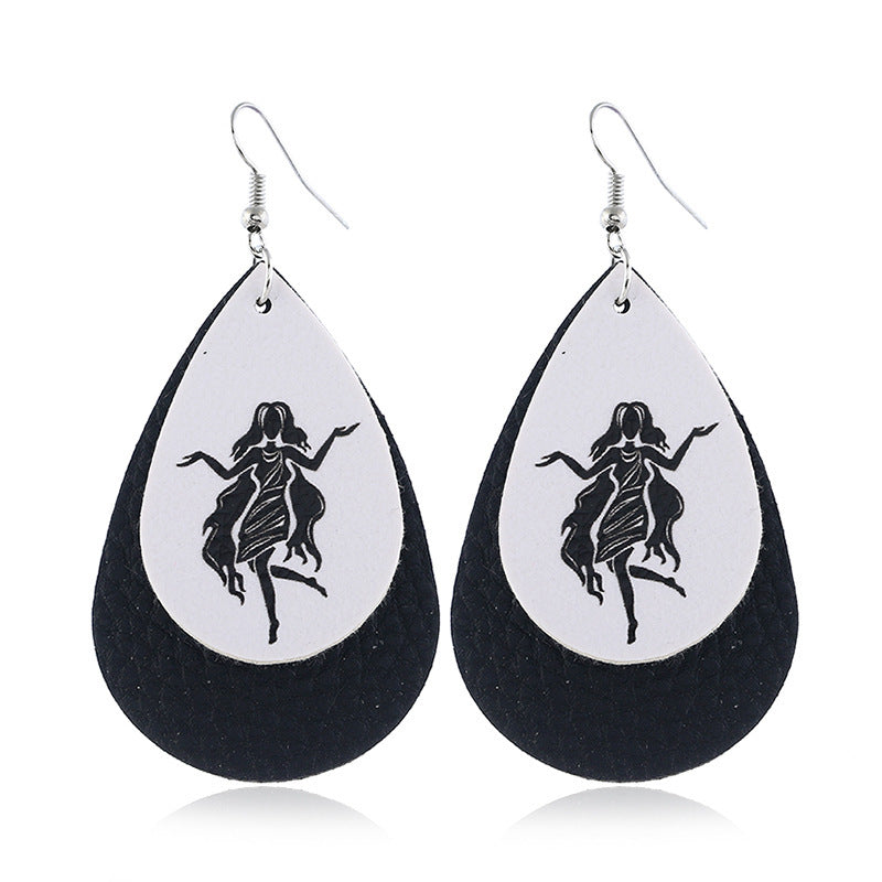 Leather Zodiac Earrings
