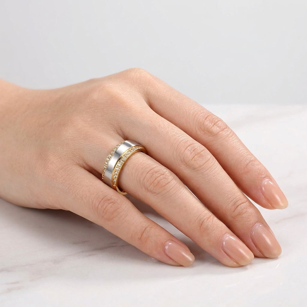 Two-Tone Stainless Steel Ring