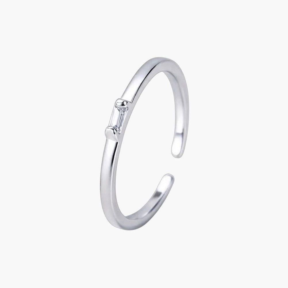 Minimalist Baguette Cubic Zirconia Ring