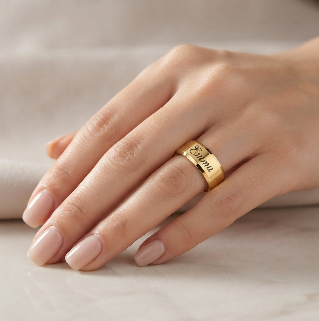 Stainless Steel Personalized Ring
