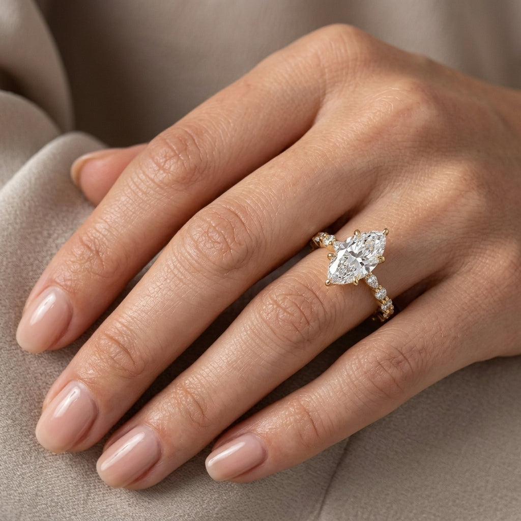 Anillo Solitario Marquesa