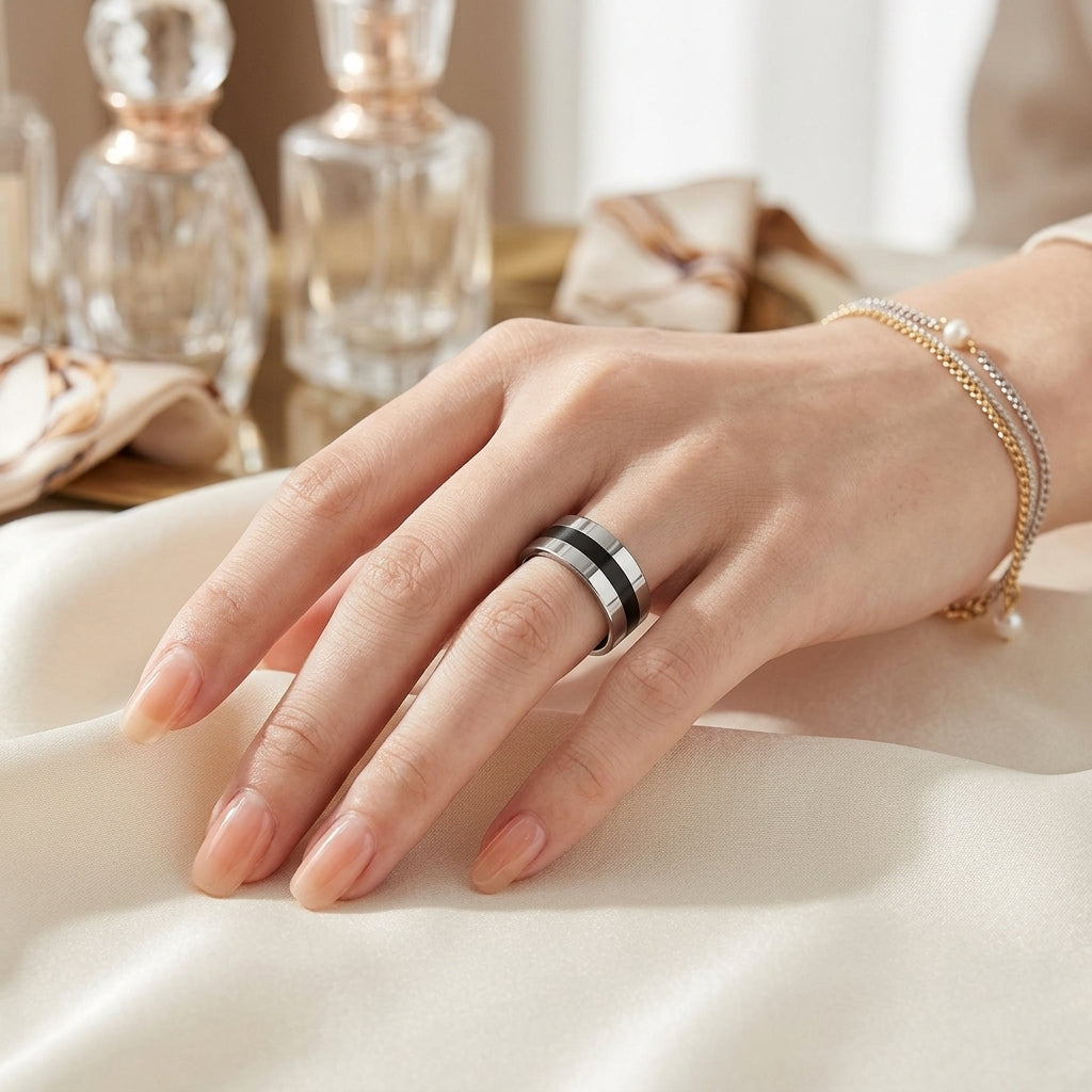 Two-Tone Stainless Steel Ring