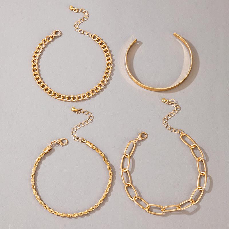 Conjunto de 4 Pulseiras Minimalistas