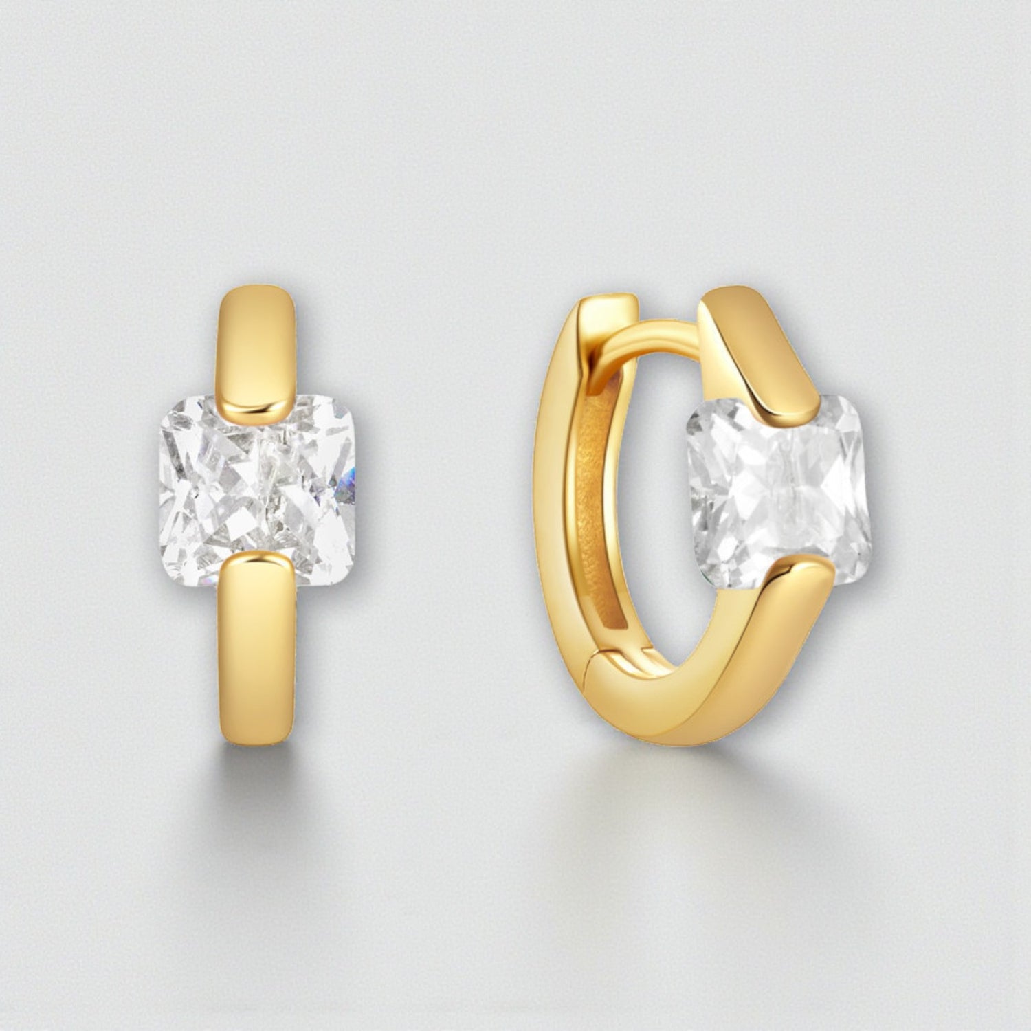 Brincos Argola com Zircónias