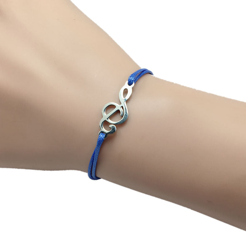 Pulseira de Corda e Aço Inoxidável 316L