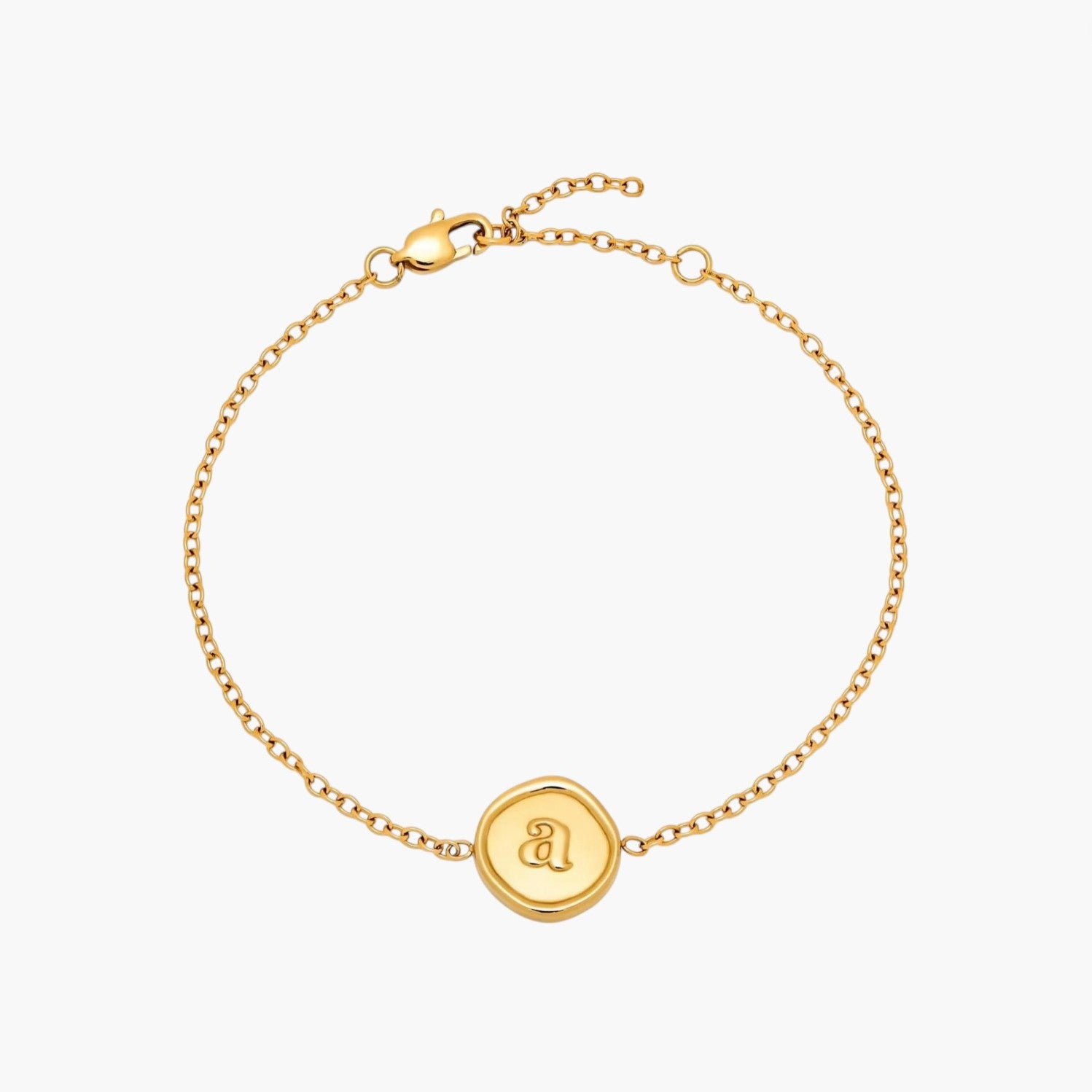 Pulseira em Aço Inoxidável com Letra Personalizada