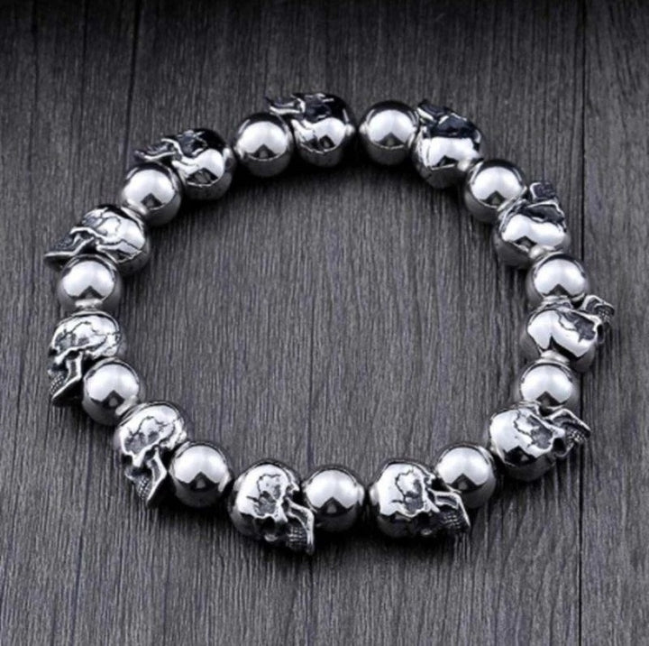 Pulseira Skull em Aço Inoxidável 316L