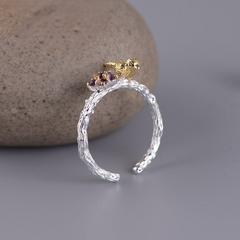 Anel Bird com Zircónia