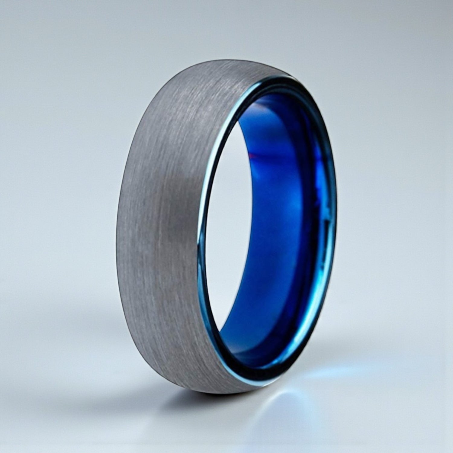 Anel em Aço de Tungsténio Escovado