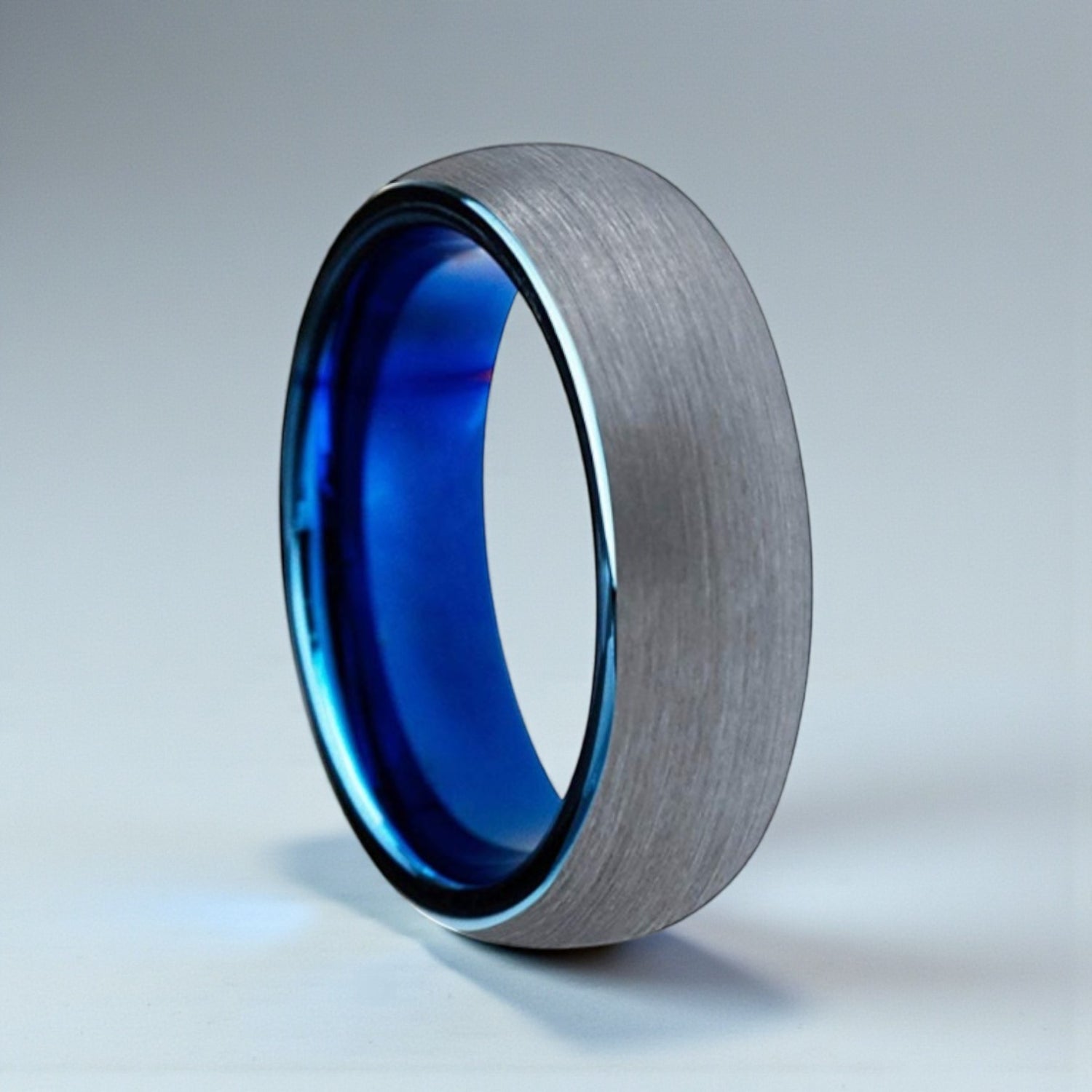 Anel em Aço de Tungsténio Escovado