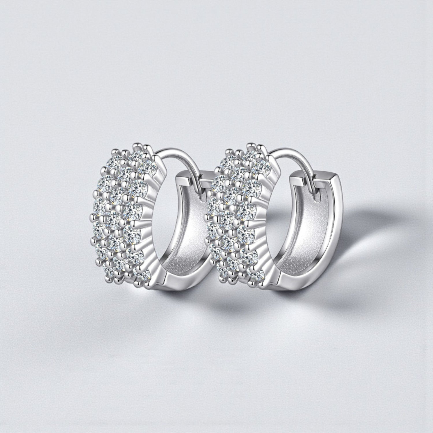 Brincos em Prata 925 com Moissanite