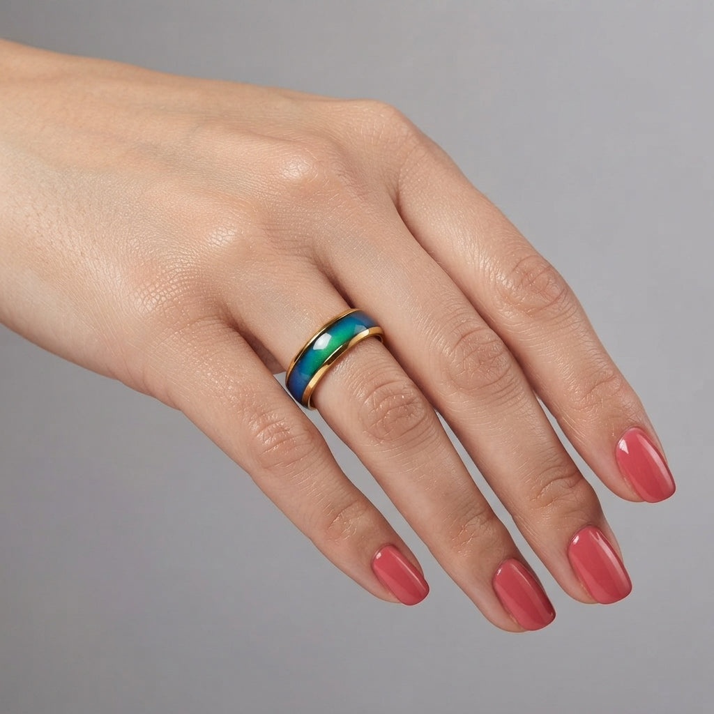 Stainless Steel Heat-Sensitive Mood Ring