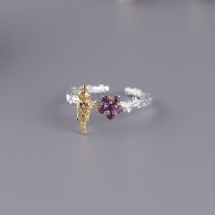 Anel Bird com Zircónia