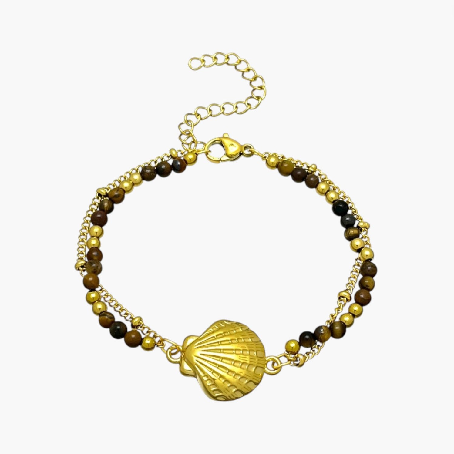 Pulseira Oceano em Pedra Natural e Aço Inoxidável