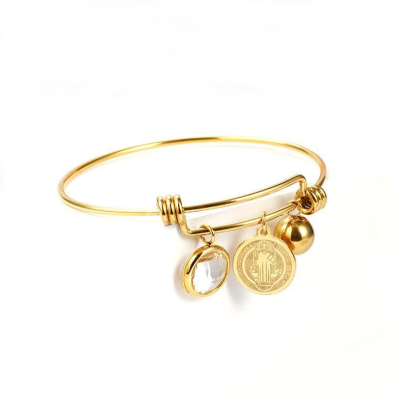 Pulseira São Bento em Aço Inoxidável