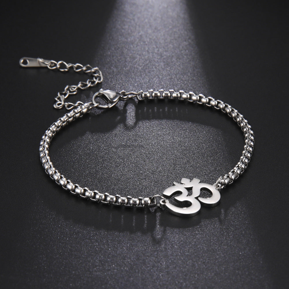 Pulseira Yoga OM em Aço Inoxidável