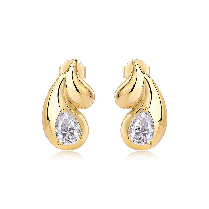 Brincos em Prata 925 com Moissanite