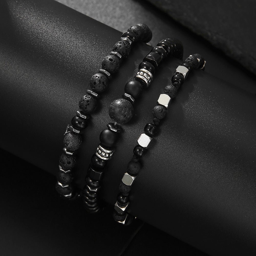 Conjunto de 3 Pulseiras em Pedra Natural