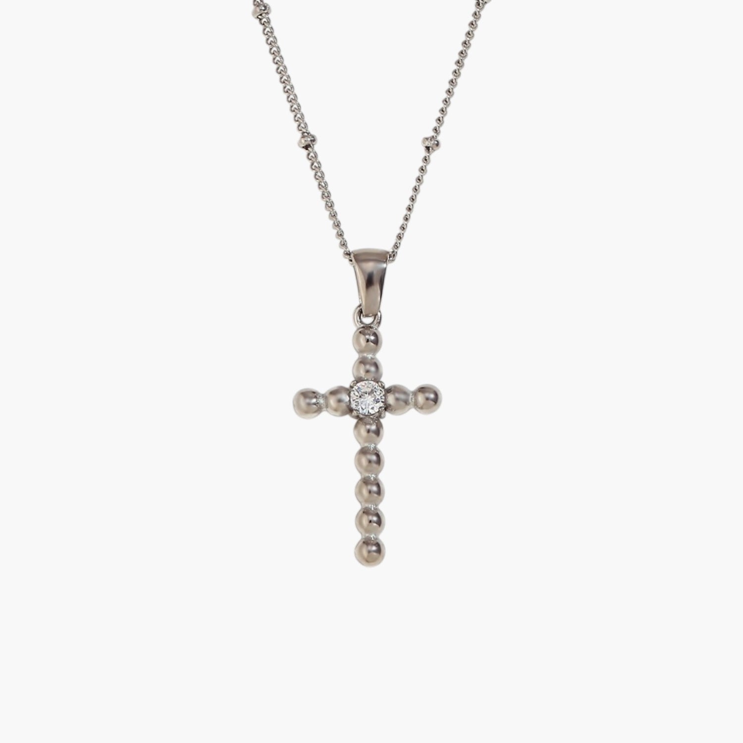 Colar Cruz em Aço Inoxidável 316L