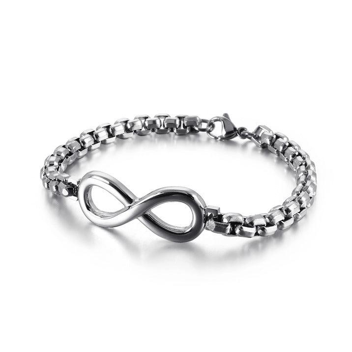 Pulseira Infinito em Aço Inoxidável