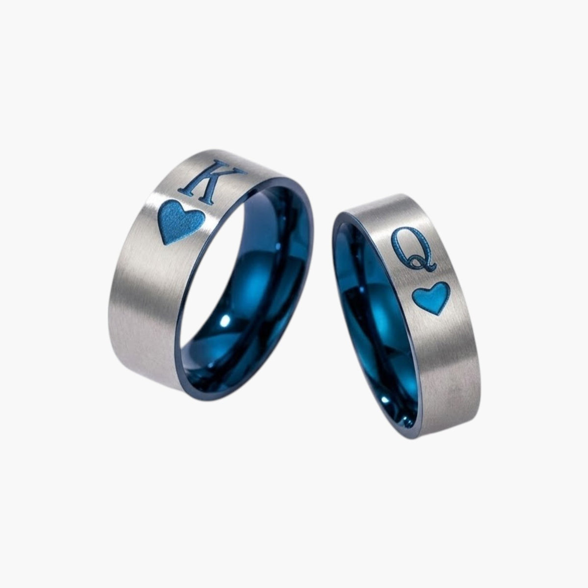 King & Queen Stainless Steel Ring