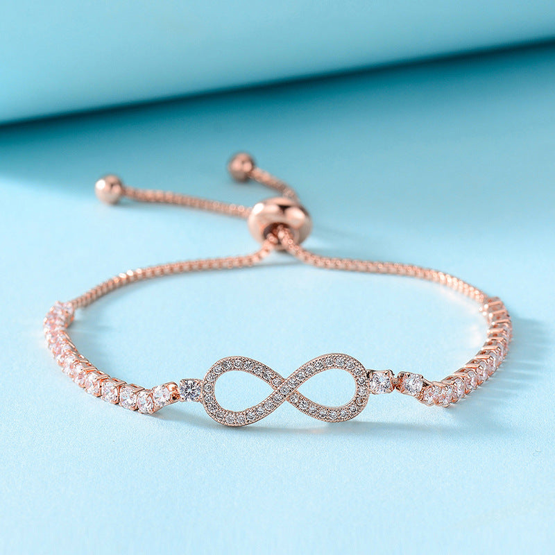 Pulseira Infinito com Zircônia Cúbica